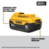 Dewalt DCB205C 20V MAX 5 Ah battery compatible with all 20V MAX tools and chargers, state of charge indicator callout