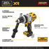 Dewalt DCD1007B 20V MAX XR Brushless Hammer Drill feature callout: 3-speed transmission, 1/2 in. metal chuck, brushless motor, anti-rotation, and 3-position LED