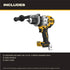 Dewalt DCD1007B 20V MAX XR 1/2 In. Hammer Drill includes: drill, side handle, and belt hook
