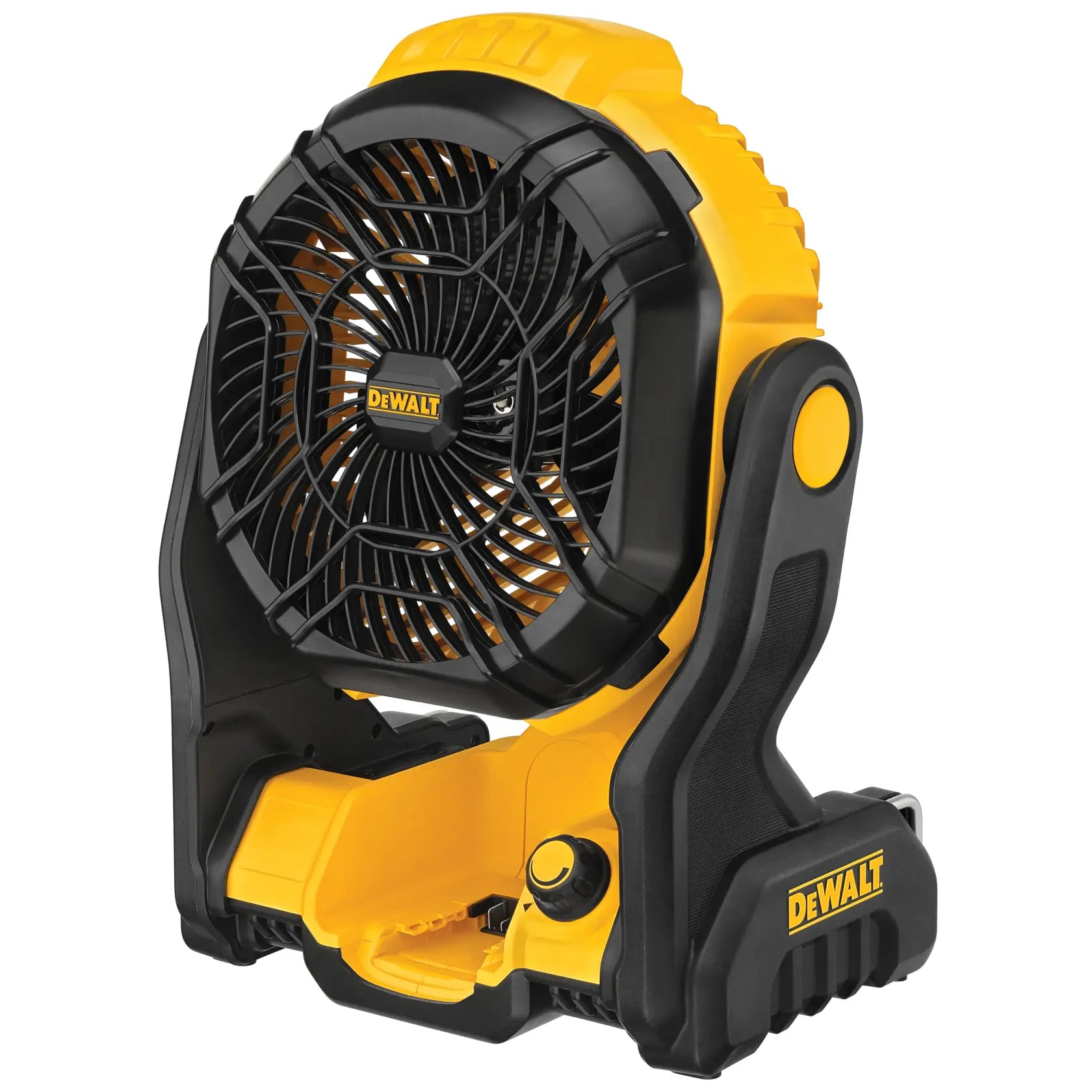Dewalt DCE512B 20V MAX Cordless Jobsite Fan - Tool Only, Yellow and Black