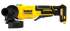 Dewalt DCG408B 20V MAX Brushless Cordless Angle Grinder bare tool side view on white background