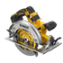 Dewalt DCS590B 20V MAX XR Brushless Cordless 7-1/4 In. Circular Saw, angled view showing base plate and bevel adjustment