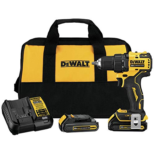 DEWALT 20V MAX Cordless Drill / Driver Kit, Compact, 1/2-Inch (DCD708C2) - MPR Tools & Equipment