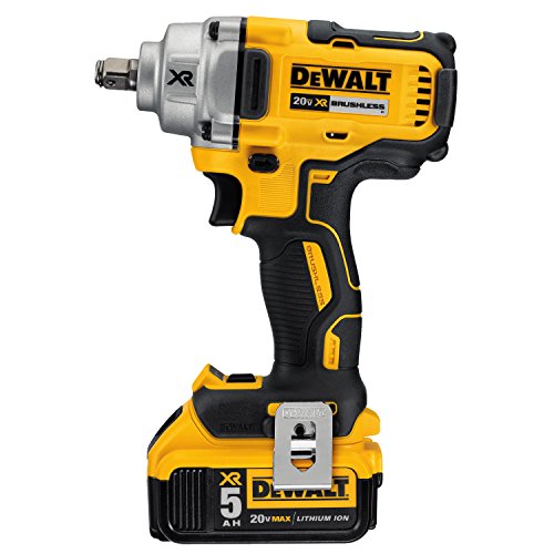 DEWALT 20V MAX XR Impact Wrench Kit, Hog Ring Anvil, 1/2-Inch (DCF894HP2) - MPR Tools & Equipment