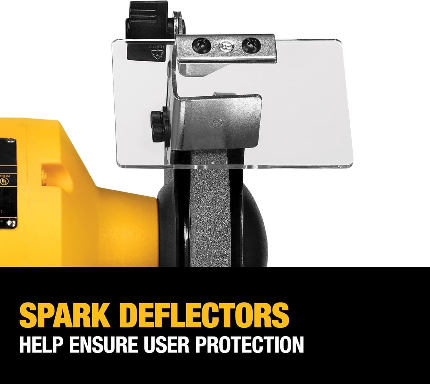 DEWALT DW756 6-Inch Bench Grinder. Yellow. Black. Gray