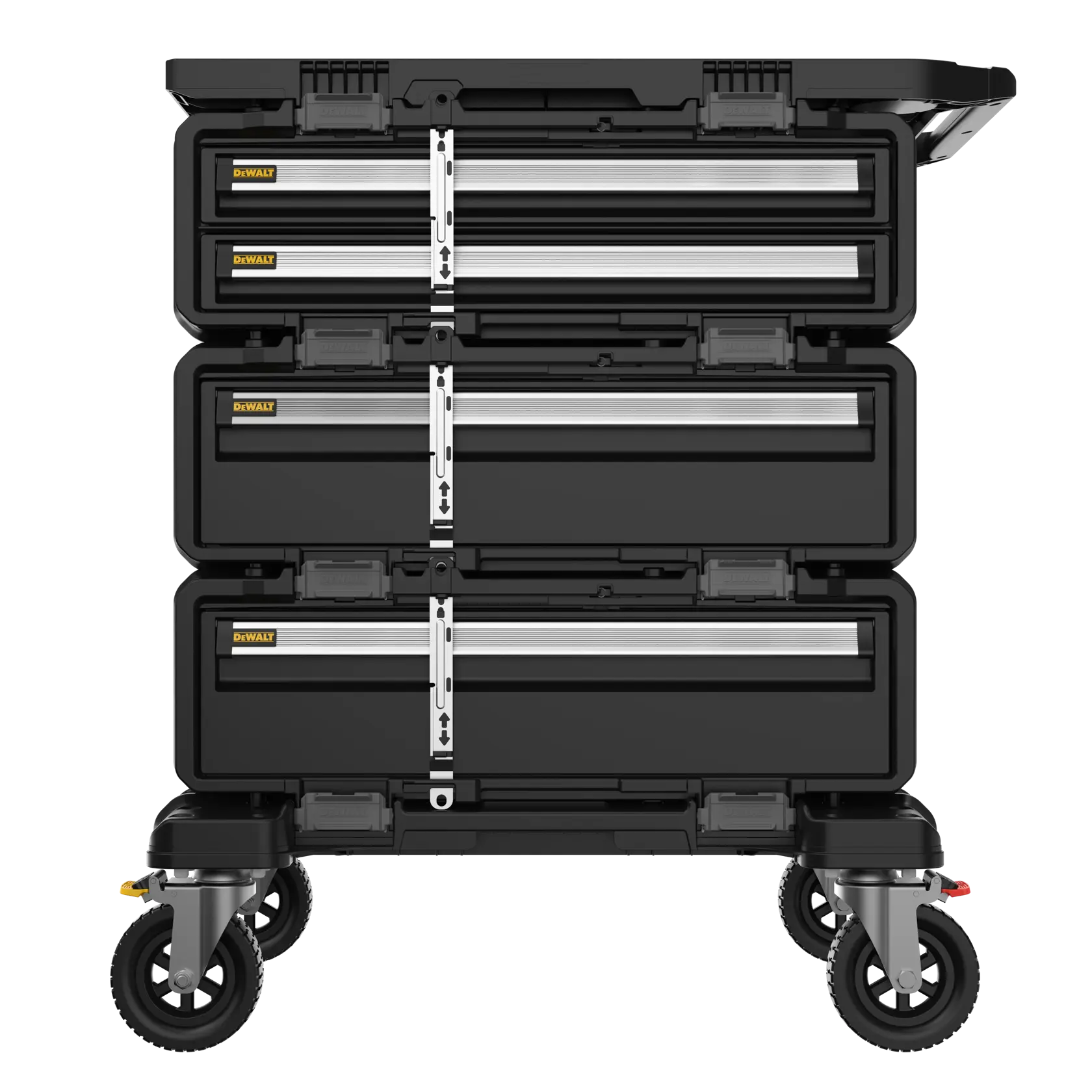 DeWalt DWST60510 TOUGHSYSTEM 2.0 DXL front view with integrated security bar and caster wheels