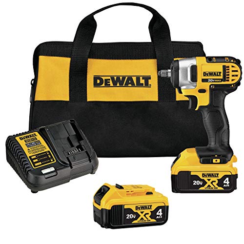 DeWalt DCF883M2 20V MAX Cordless Impact Wrench Kit with Hog Ring, 3/8-Inch - MPR Tools & Equipment