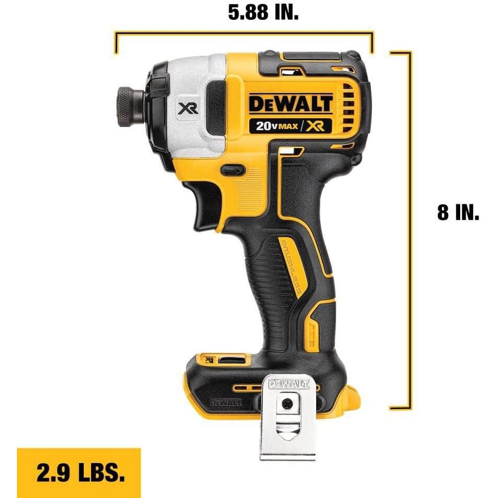 DeWalt DCF887B 20V Max XR® 1/4" 3-Speed Impact Driver (Bare)