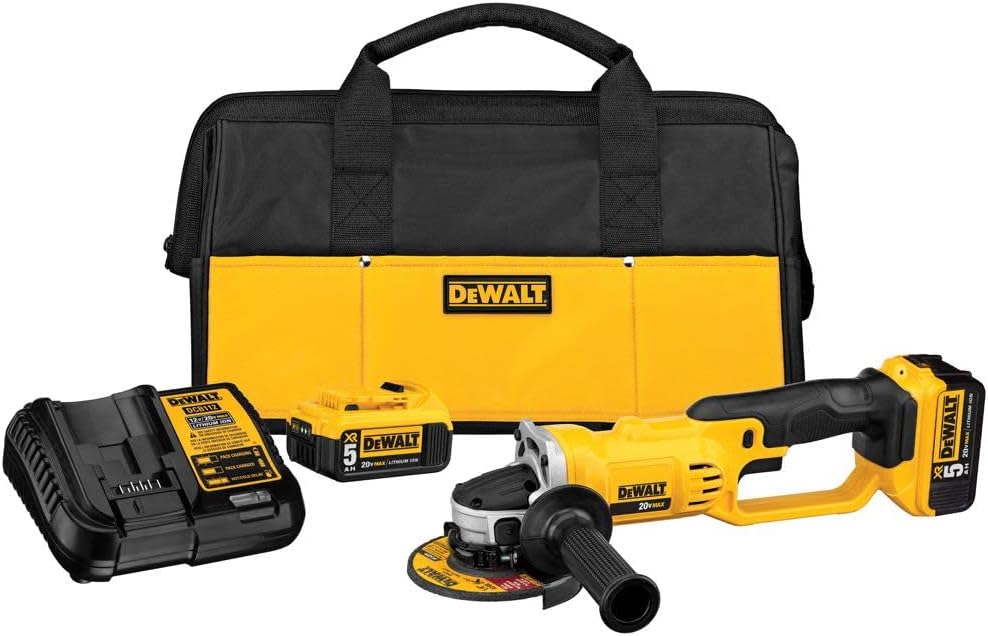 DeWalt DCG412P2 20V Max Lithium Ion Grinder Tool Kit