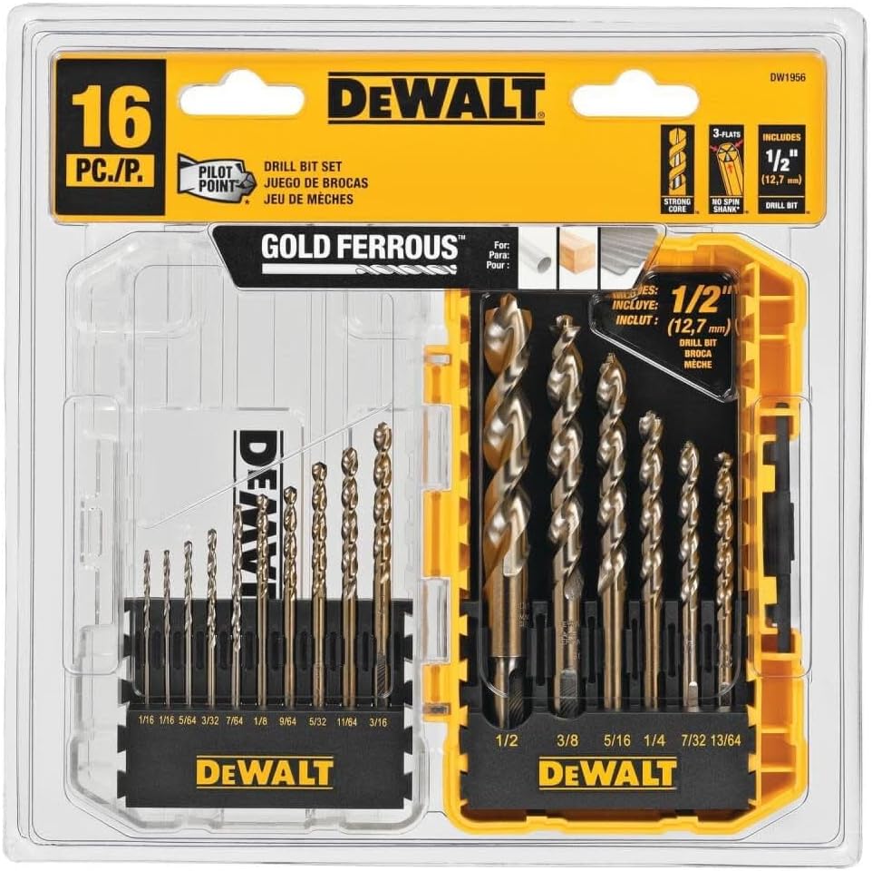 DeWalt DW1956 16-Piece PILOT POINT® Set with ToughCase®+ System