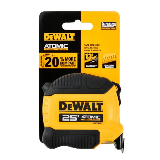 DeWalt DWHT38125S Atomic Compact Series 25ft Tape Measure - MPR Tools & Equipment