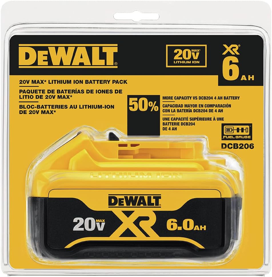 Dewalt DCB206 20V MAX LI-ION BATTERY PACK (6.0 AH)