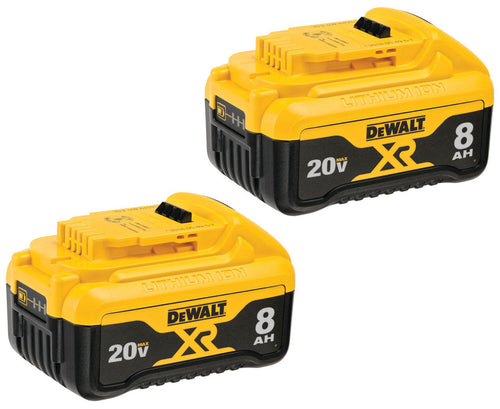 Dewalt DCB208-2 20V MAX LI-ION BATTERY 2-PACK (8.0 AH) - MPR Tools & Equipment