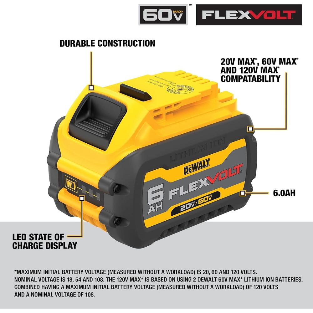 Dewalt DCB606-2 20V/60V MAX FLEXVOLT BATTERY (6AH) 2 PACK
