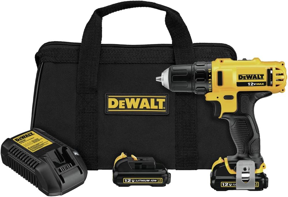 Dewalt DCD710S2 12V MAX DRILL/DRIVER W/ 2 BATTERIES AND BAG