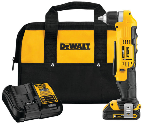 Dewalt DCD740C1 20V MAX LI-ION COMPACT 3/8" RIGHT ANGLE DRILL/DRIVER (1.5AH) W/ 1 BATTERY AND KIT BOX