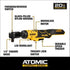 Dewalt DCF512B 20V MAX ATOMIC COMPACT 1/2" DRIVE RATCHET (BARE TOOL), 70 FT-LB, 250 RPM