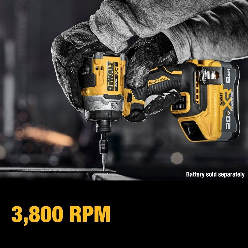 Dewalt DCF860B 20V Max XR Brushless Cordless 3-speed High Torque 1/4 in. Impact Driver Tool Only