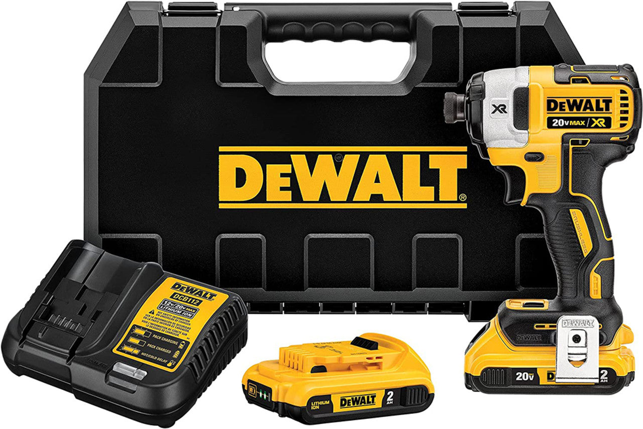 Dewalt DCF887D2 20V MAX LI-ION XR 3 SPEED 1/4" IMPACT DRIVER (2.0AH) W/ 2 BATTERIES AND KIT BOX