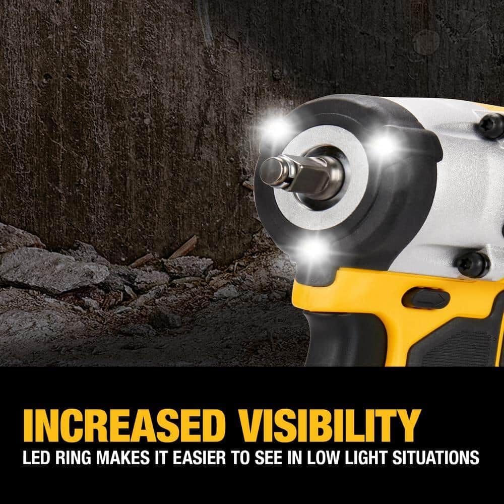 Dewalt DCF923B ATOMIC 20V MAX 3/8" DRIVE IMPACT WRENCH WITH HOG RING ANVIL (BARE TOOL) - 300 FT-LBS, 2500 RPM