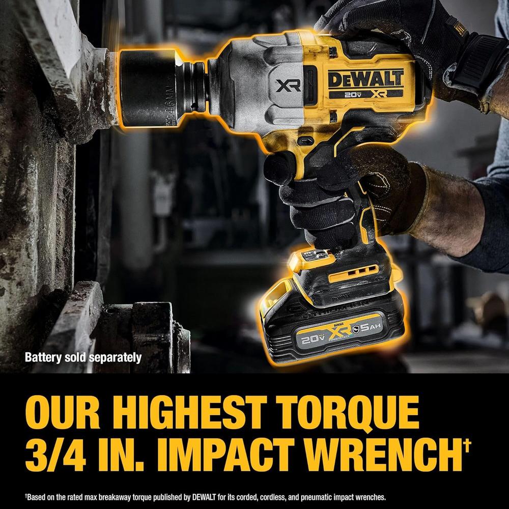 Dewalt DCF964B 20V Max XR 3/4 in. High Torque Impact Wrench Tool Only, 1900 Ft-lbs