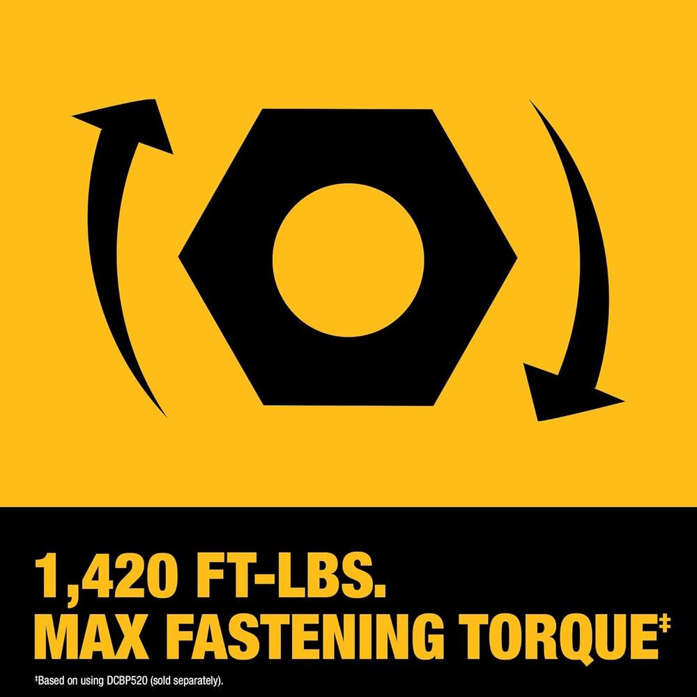 Dewalt DCF964B 20V Max XR 3/4 in. High Torque Impact Wrench Tool Only, 1900 Ft-lbs