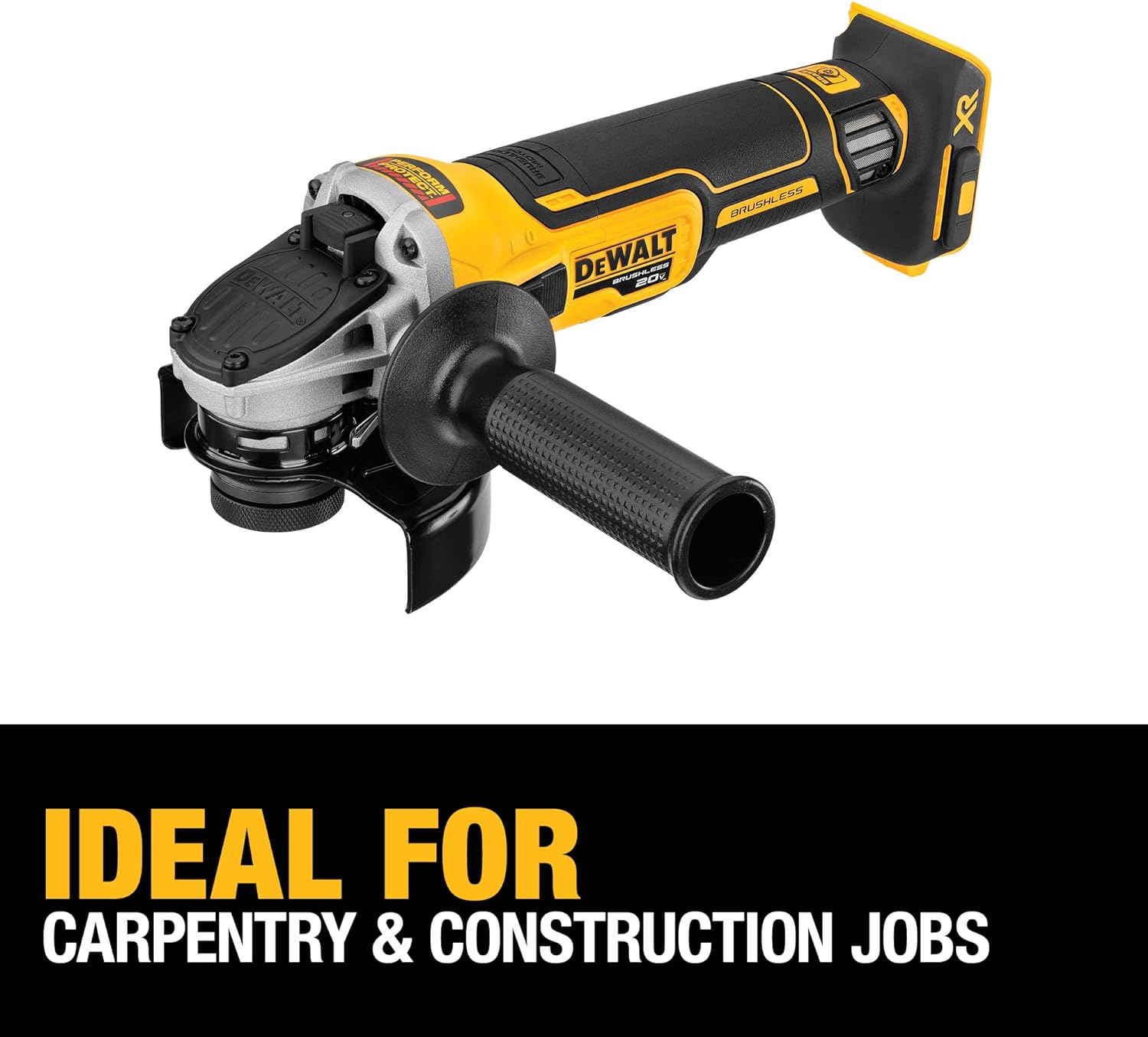 Dewalt DCG405B 20V MAX XR 4.5 IN. SLIDE SWITCH SMALL ANGLE GRINDER WITH KICKBACK BRAKE (TOOL ONLY)