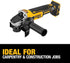 Dewalt DCG405B 20V MAX XR 4.5 IN. SLIDE SWITCH SMALL ANGLE GRINDER WITH KICKBACK BRAKE (TOOL ONLY)