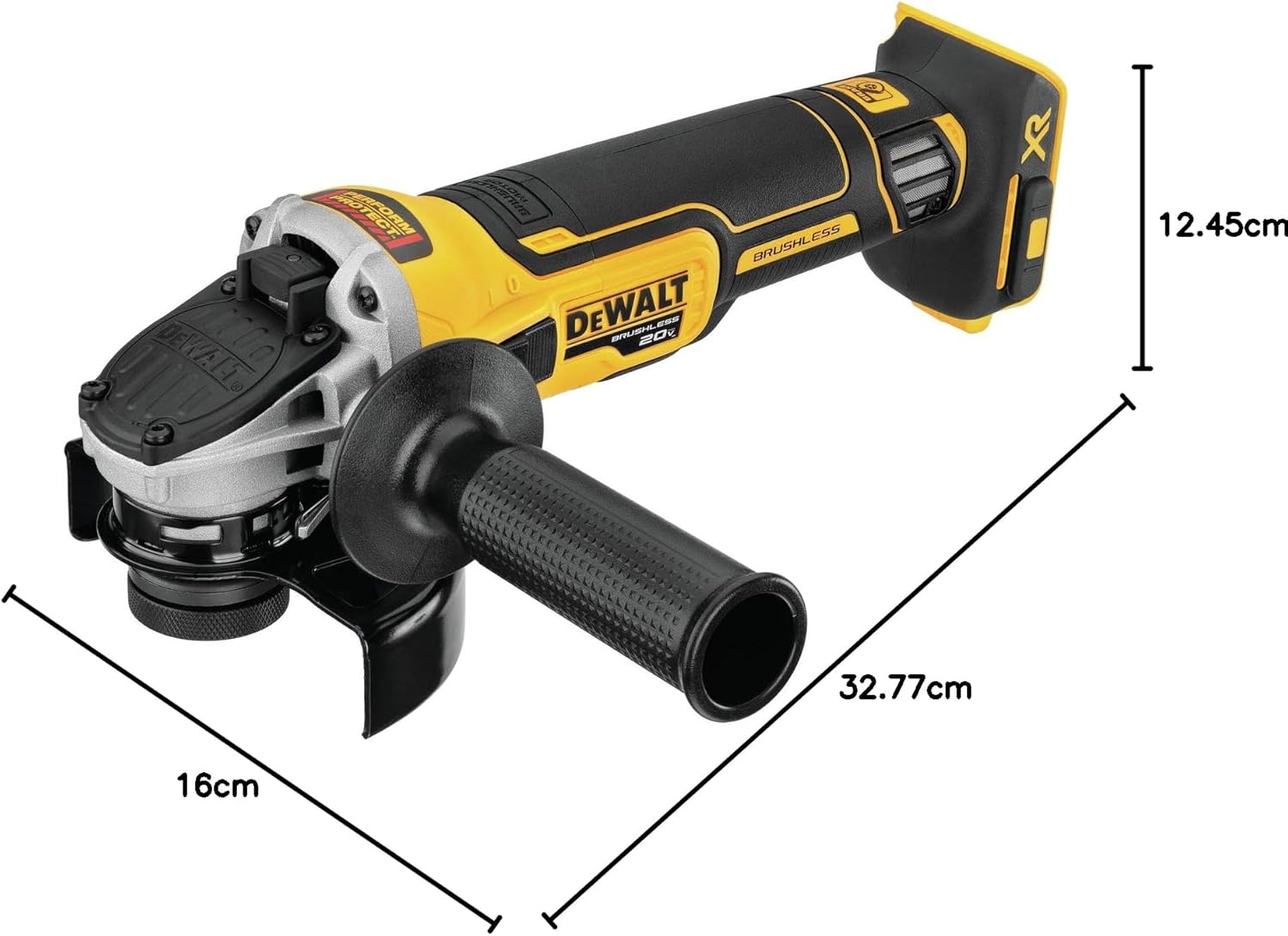 Dewalt DCG405B 20V MAX XR 4.5 IN. SLIDE SWITCH SMALL ANGLE GRINDER WITH KICKBACK BRAKE (TOOL ONLY)