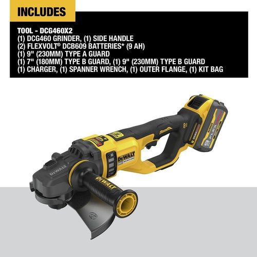 Dewalt DCG460X2 60V Max 7"- 9" Large Angle Grinder