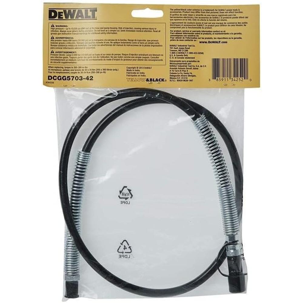 Dewalt DCGG5703-42 1/8" NPT GREASE GUN HOSE ASSEMBLY (42")