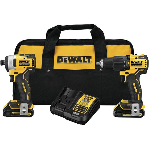 Dewalt DCK279C2 ATOMIC 20V MAX Brushless Cordless 1/2" Hammer Drill/Driver and 1/4" Impact Driver Kit