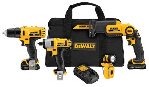 Dewalt DCK413S2 12V MAX 4 TOOL (DCD710, DCF815, DCS310, DCL510) W/ 2 BATTERIES AND BAG - MPR Tools & Equipment