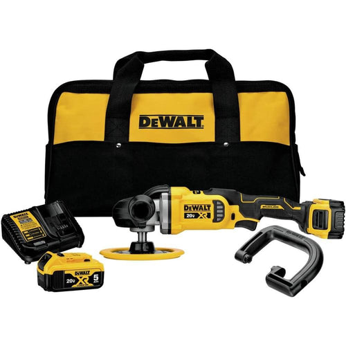 Dewalt DCM849P2 20V MAX XR 7" VARIABLE SPEED ROTARY POLISHER KIT (5.0AH) W/ 2 BATTERIES AND BAG