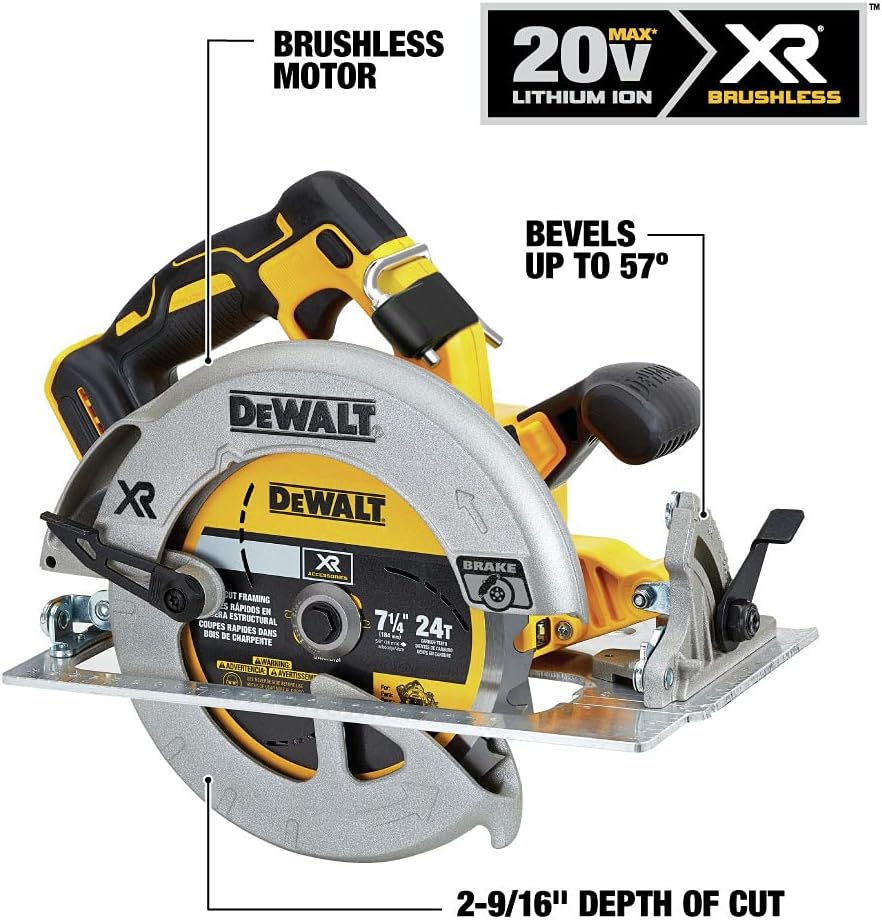 Dewalt DCS570B 20V MAX XR 7-1/4" CIRCULAR SAW - TOOL ONLY