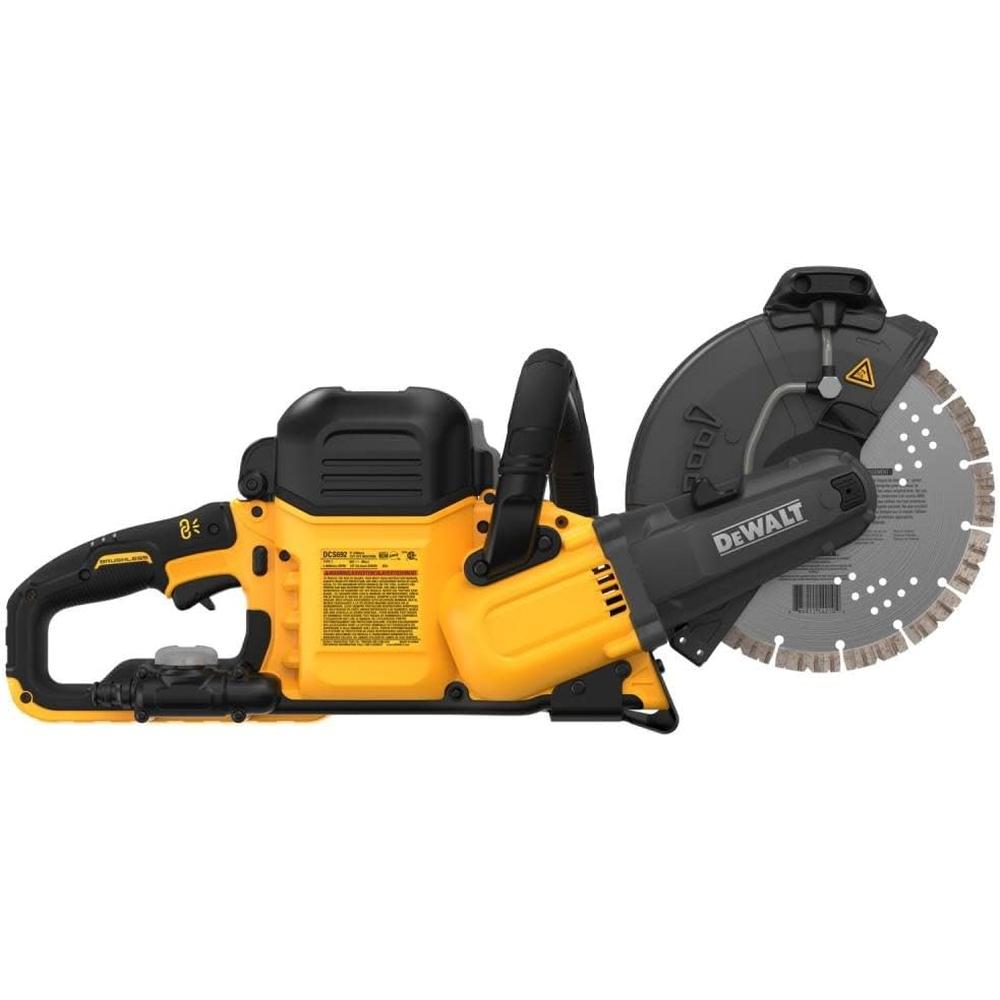 Dewalt DCS692B 60V MAX 9" CUT-OFF SAW, 6600 RPM, (1) CERAMIC METAL CUT-OFF WHEEL, (1) DIAMOND CUTTING WHEEL