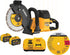 Dewalt DCS692X2 60V MAX 9" CUT-OFF SAW KIT, 6600 RPM, (1) CERAMIC METAL CUT-OFF WHEEL, (1) DIAMOND CUTTING WHEEL, (2) BATTERIES, (1) FAST CHARGER - MPR Tools & Equipment