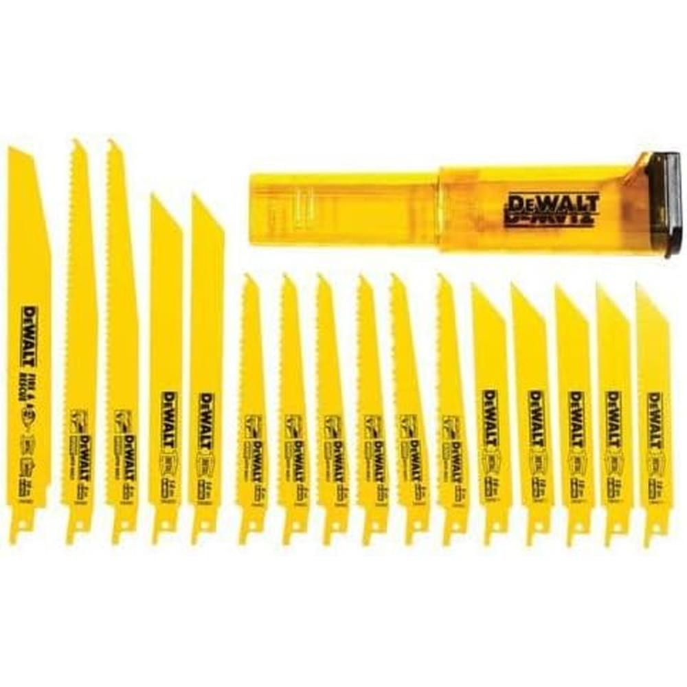 Dewalt DW4899 16PC RECIP. BLADE KIT W/WXPANDABLE STORAGE - WOOD/METAL/DEMO BLADES