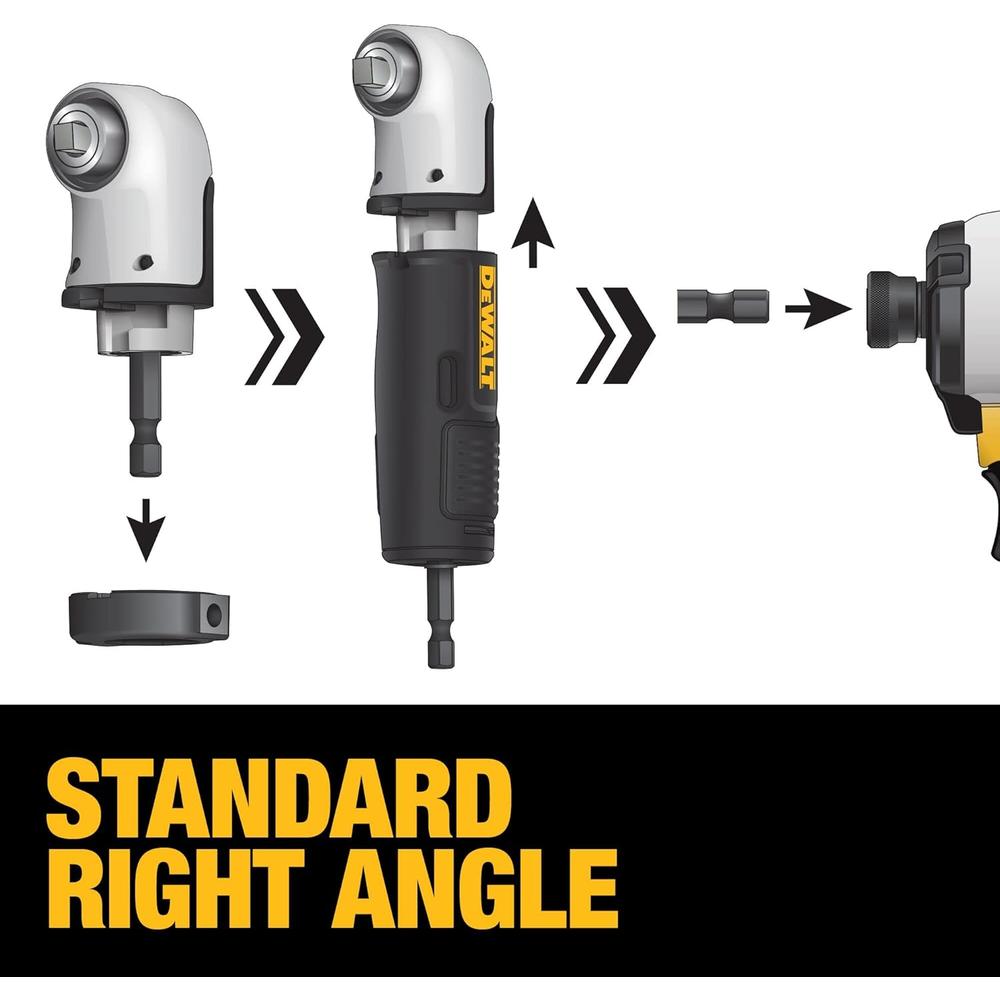 Dewalt DWAMRA14FT FLEXTORQ 1/4" SQUARE DRIVE IMPACT READY MODULAR RIGHT ANGLE ATTACHMENT