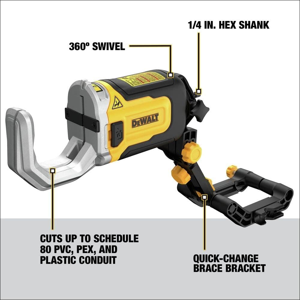 Dewalt DWAPVCIR IMPACT READY PVC/PEX TUBING CUTTER, 2" CAPACITY