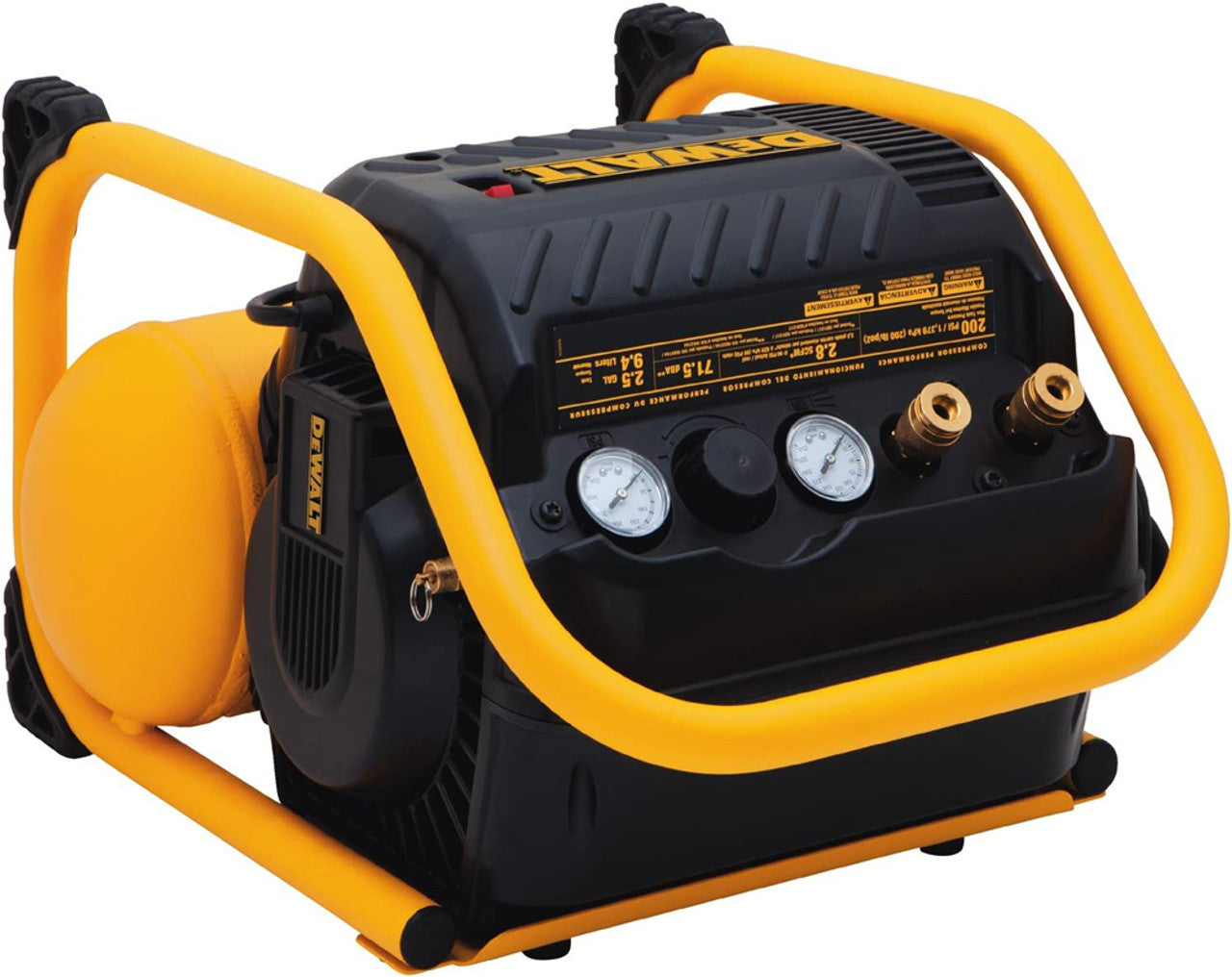 Dewalt DWFP55130 1.1 HP, 2.5 GAL, 200 PSI, OIL FREE, 3.0 SCFM, ULTIMATE TRIM COMPRESSOR