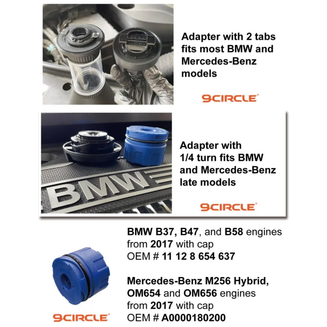 9 Circle 62731 Oil Funnel for Mercedes-Benz and BMW