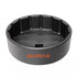 9 Circle 61641 Oil Filter Wrench interior cup view showing 14-flute profile