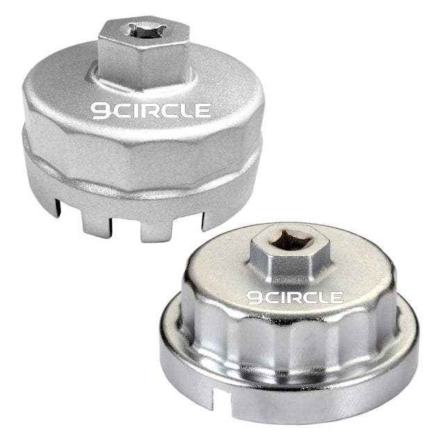 9 Circle 61603 Toyota and Lexus Cartridge Oil Filter Wrench Set, two forged aluminum wrenches with chrome finish