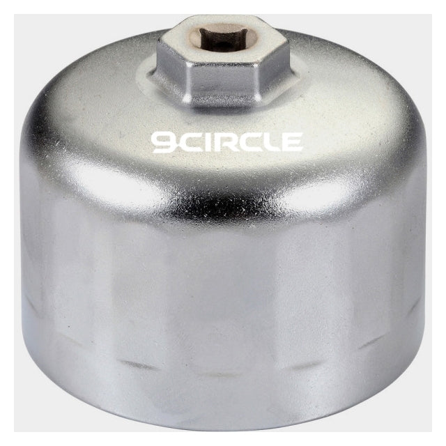 9 Circle 61650 BMW Volvo Oil Filter Wrench chrome aluminum side view