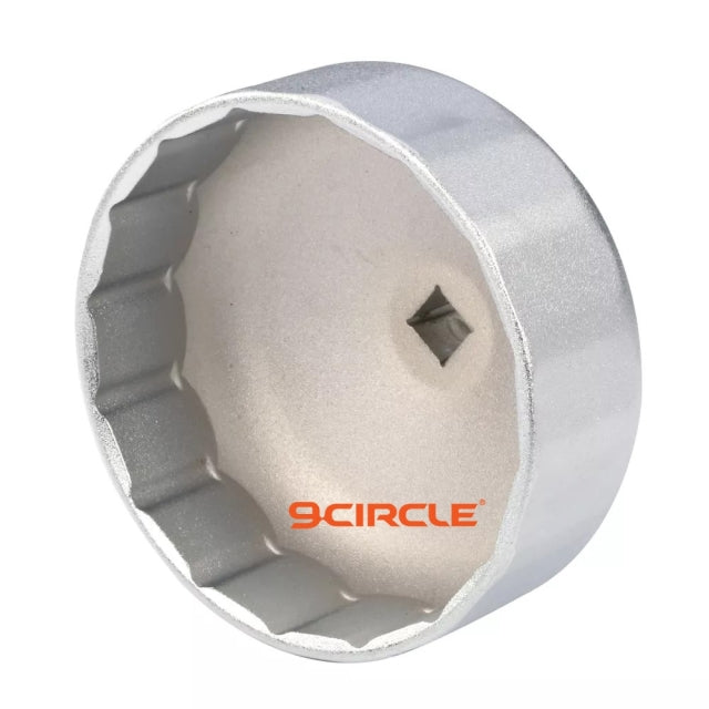 9 Circle 61651 Oil Filter Wrench angled interior view showing 16 flutes and 3/8-inch square drive