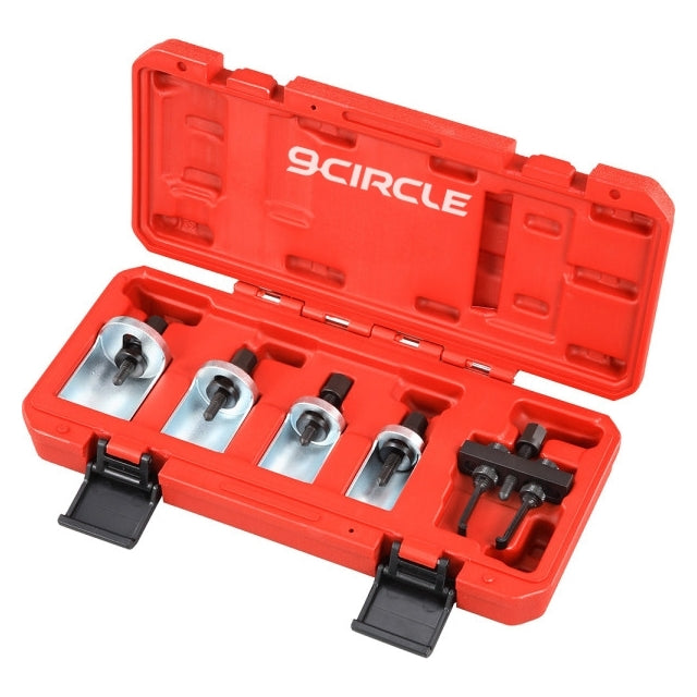 9 Circle 83170 5-Piece Wiper Arm Puller Set displayed in red carrying case