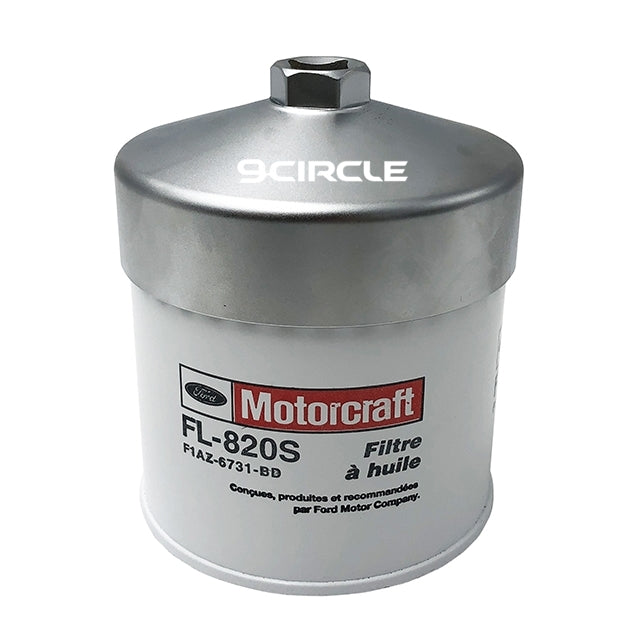 9 Circle 61662 Oil Filter Wrench installed on Motorcraft FL-820S filter