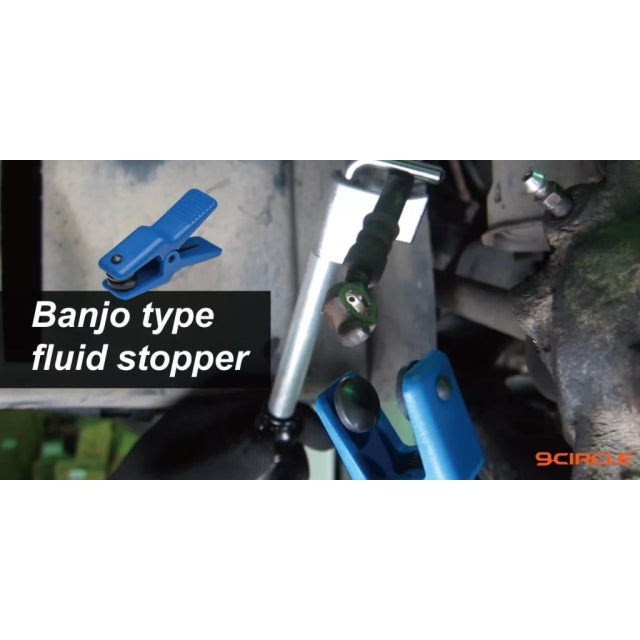 9 Circle 41112 banjo type fluid stopper in use on vehicle undercarriage