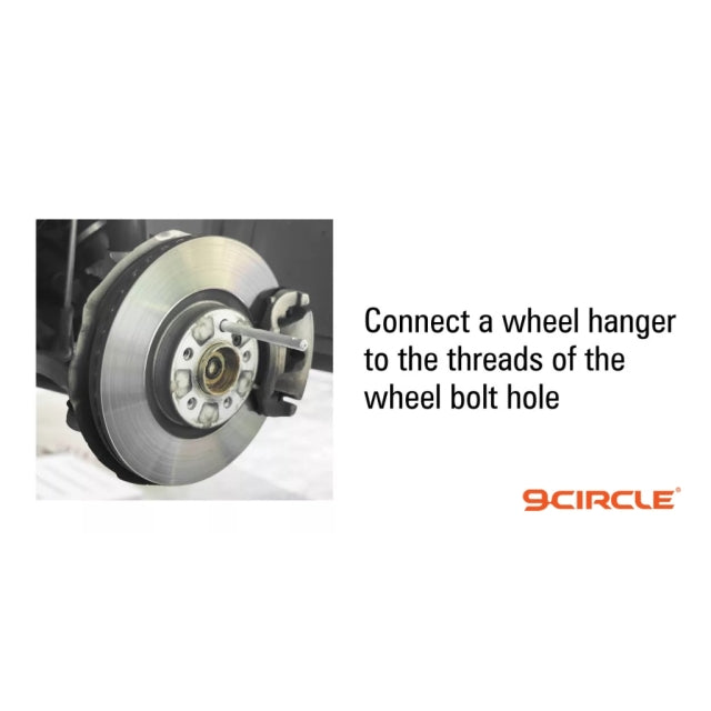 9Circle 96054 Wheel Hanger - connect hanger to wheel bolt hole threads on brake hub